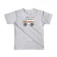 Kids Phonics Ambulance Hand Drawn Short Sleeve T-Shirt