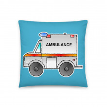 Ambulance Car Toy Cartoon Vehicle Pillow Cushion