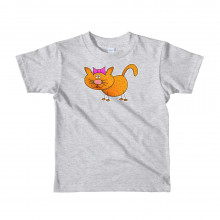Kids Cat Hand Drawn cartoon Cute Short Sleeve T-Shirt