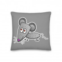 Mouse Pillow Mouse Cushion Hand Drawn Cute Best Pillow Funny Cartoon Mouse