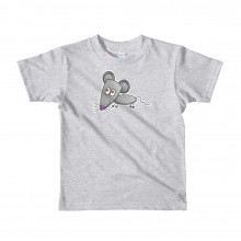 Kids Cute Mouse Hand Drawn Cartoon Short Sleeve T-Shirt