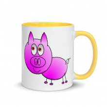 Pig Mug Piglet Mug Animal Lover Mug Vet Drink cartoon Animal Piglet Color Inside