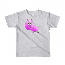 Kids Piglet Hand Drawn Cartoon Pig Short Sleeve T-Shirt