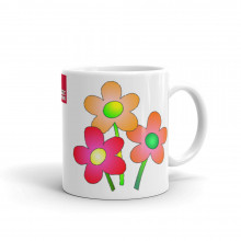 Daisy Mug Flower Mugs Hand Drawn Mug Gardner Mug Horticulture Gift Ideas