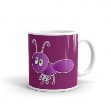 Ant Hand Drawn Purple Coffee Mug Teacher Gift Present Phonics Letter Sounds School