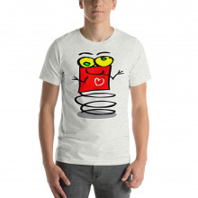 Boingy the Red Bouncing Valentines Day Love Heart Alien Robot Spring Cute Short-Sleeve Unisex T-Shirt