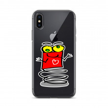 Boingy the Red Bouncing Valentines Day Love Heart Alien Robot Spring Cute iPhone Case